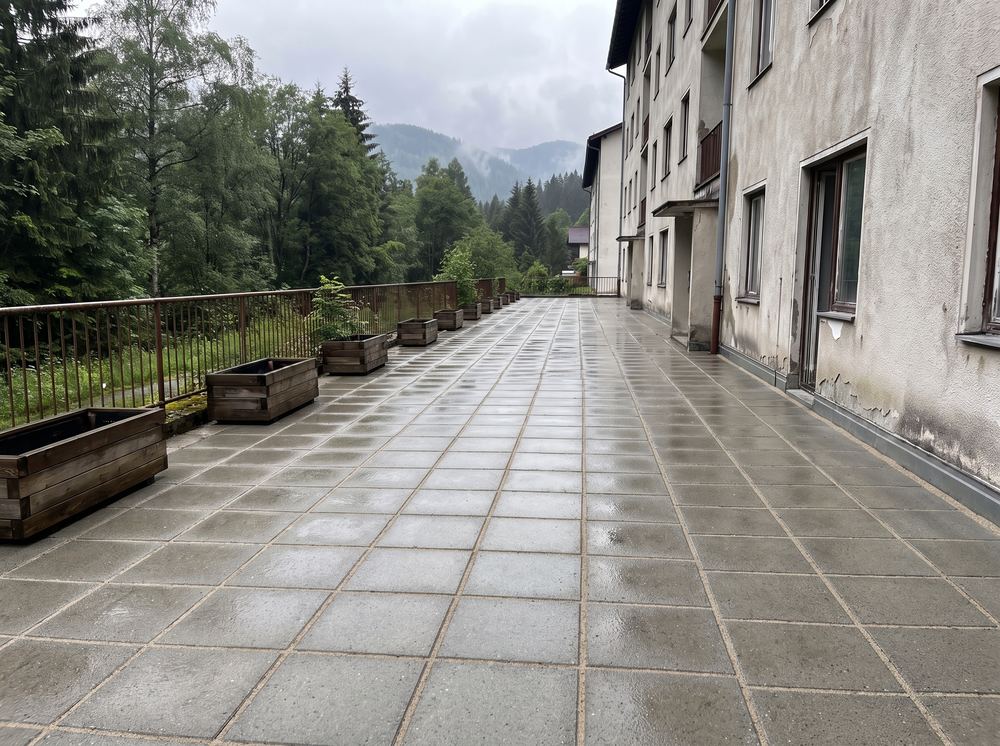 Terrasse nach der Reinigung